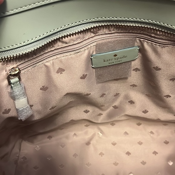 Kate Spade large pocket tote, smooth, leather, light, pist color, new - Picture 7 of 13